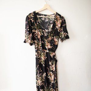 Black floral dress